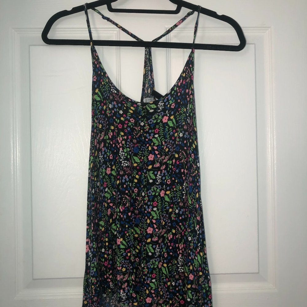 Neon Floral Razorback Tank Top